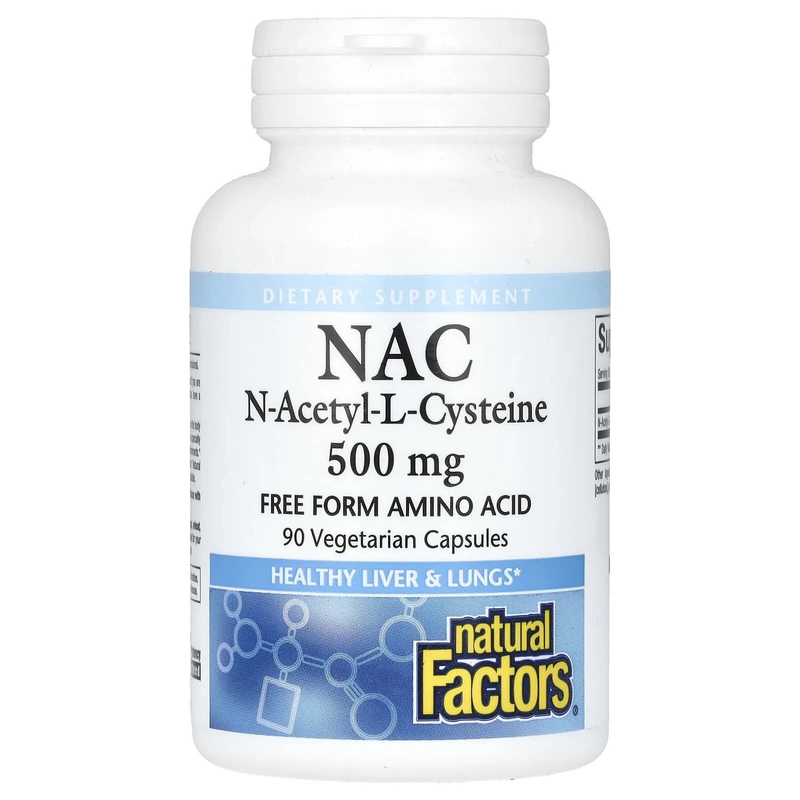 NAC, N-Acetyl-L Cysteine, 500 mg, 90 Vegetarian Capsules