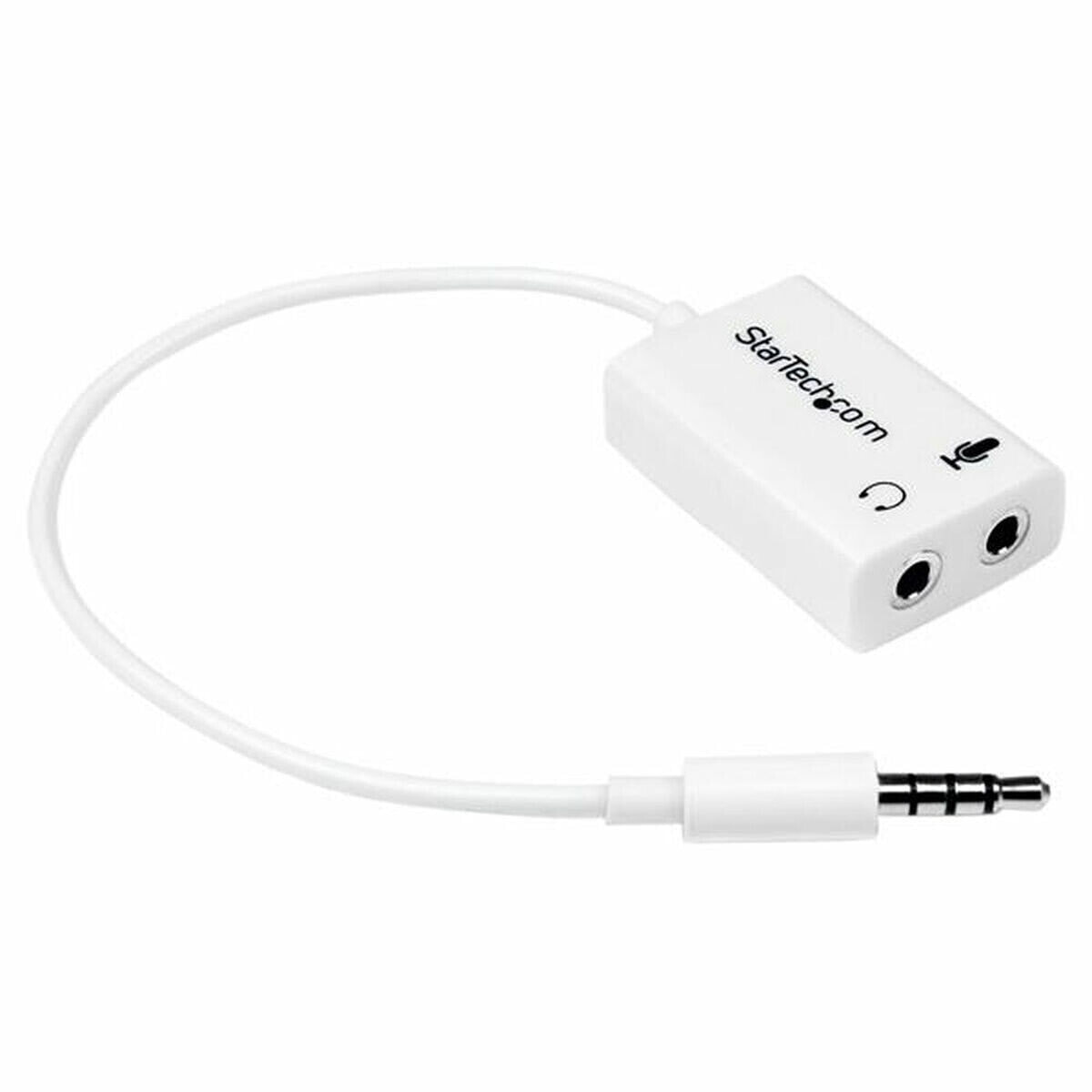 Audio Jack Adapter Startech MUYHSMFFADW White 0,15 m