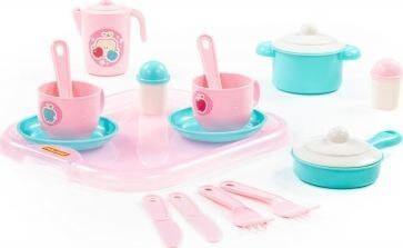 Wader Polesie 80486 A set of dishes "Gosposia" with a tray for 2 people 19 elements in a grid (E4)
