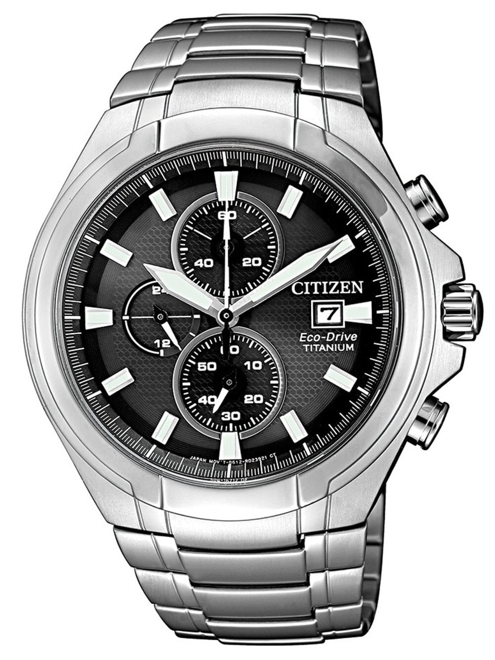 Мужские наручные часы с серебряным браслетом Citizen CA0700-86E Eco-Drive Super-Titanium Chronograph 42mm 10 ATM
