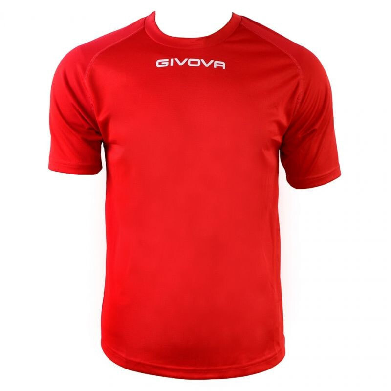 Мужская футболка спортивная красная с логотипом Givova One U MAC01-0012