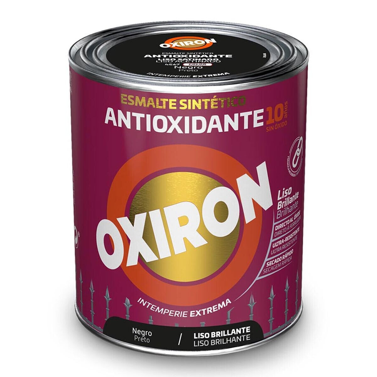 Синтетическая эмаль Oxiron Titan 5809080 250 ml Чёрный антиоксидантами