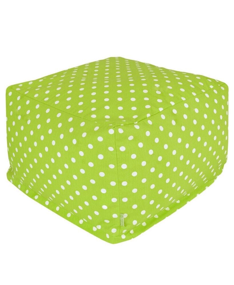 Majestic Home Goods small Polka Dot Ottoman Square Pouf 27