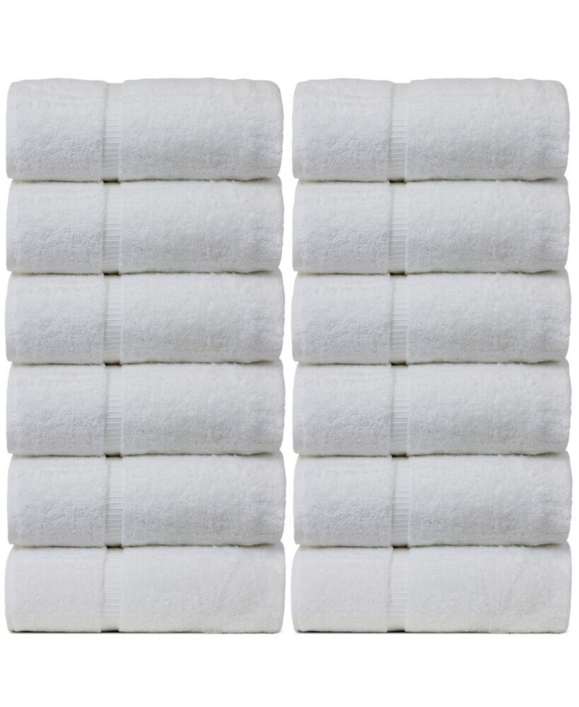 BC Bare Cotton luxury Hotel Spa Towel Turkish Cotton Wash Cloths, Set of 12