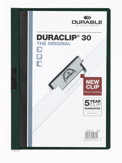 Durable DURACLIP 30 A4 ПВХ Черный, Зеленый, Прозрачный 220032