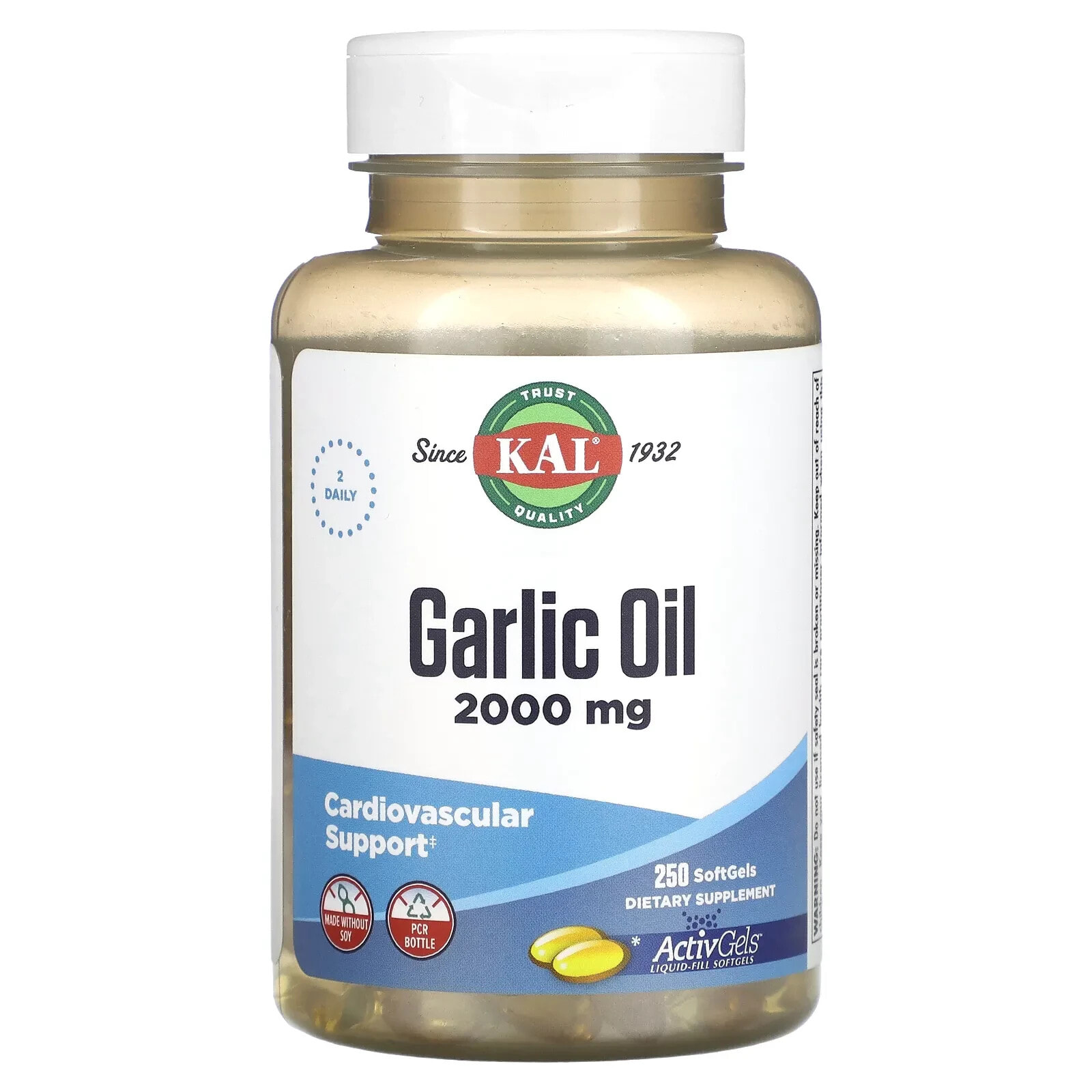 Garlic Oil, 2,000 mg, 100 SoftGels (1,000 mg per Softgel)