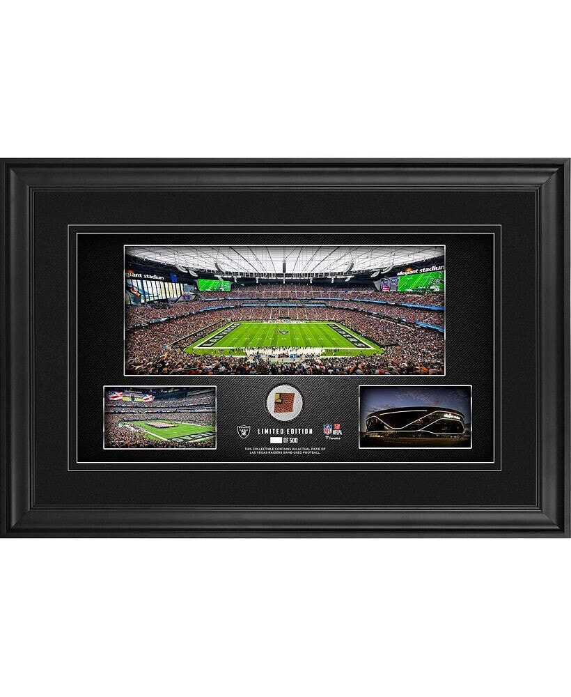 Fanatics Authentic las Vegas Raiders 15'' x 23'' x 1'' Stadium Panoramic Collage with a Piece of Game-Used Football - Limited Edition of 500