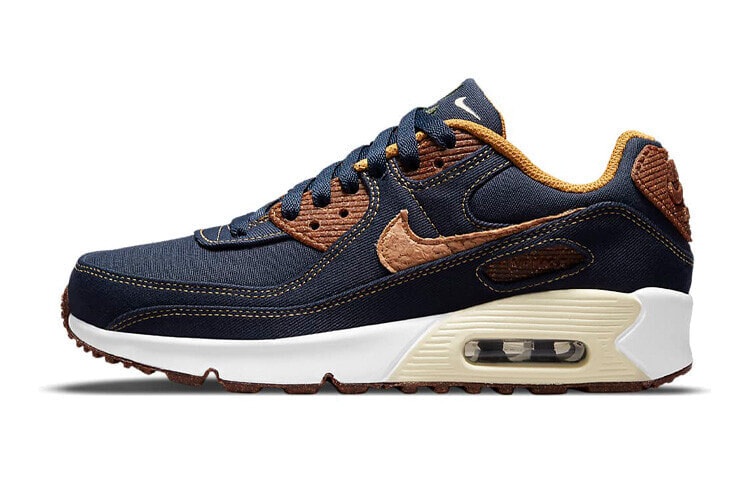 Nike Air Max 90 SE 软木塞 厚底 防滑减震耐磨 低帮 跑步鞋 GS 牛仔蓝 / Кроссовки Nike Air Max 90 SE GS DC7774-400