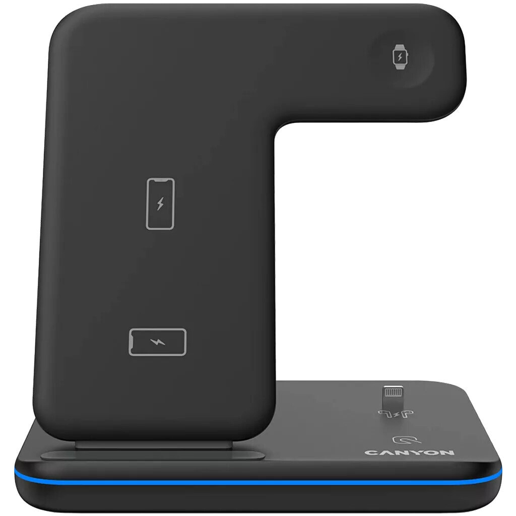 Canyon Ladegerät Wireless Dock 3in1 QI für Apple 15W black retail - Charger