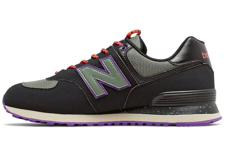 New Balance NB 574 低帮 跑步鞋 男女同款 黑绿紫 D宽 / Кроссовки New Balance NB 574 D ML574NFQ