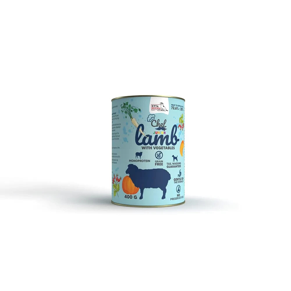 SYTA MICHA Chef junior lamb with vegetables wet dog food 400g