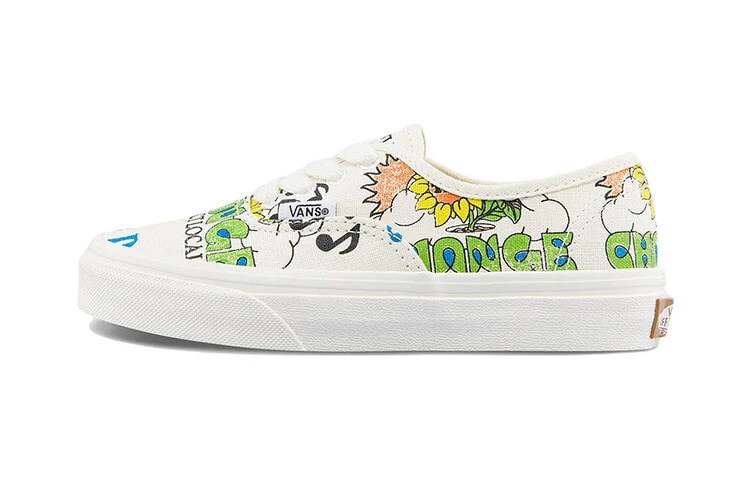 Vans Authentic Anti-Slip And Wear-Resistant Lightweight Low-Top Skateboard Shoes Multicolor Children Aged 3-7 Years Old