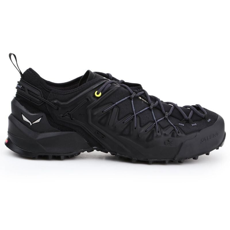 Мужские кроссовки спортивные треккинговые черные текстильные низкие демисезонные Salewa MS Wildfire Edge GTX M 61375-0971 trekking shoes
