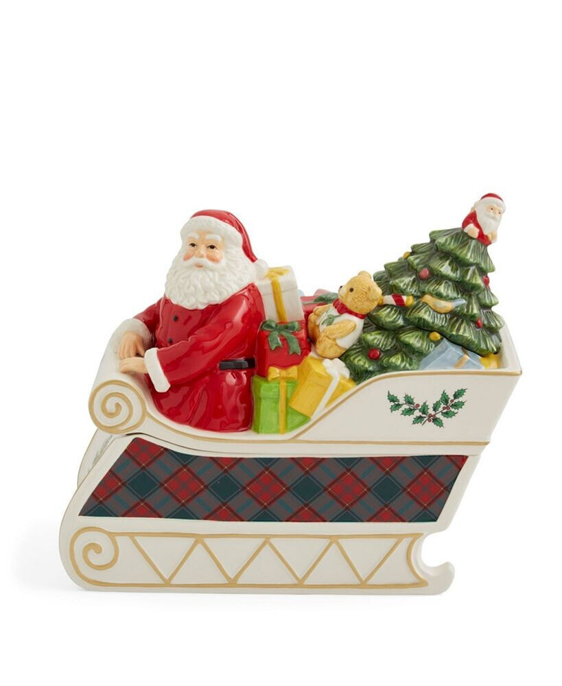 Spode christmas Tree Santa Sleigh Cookie Jar