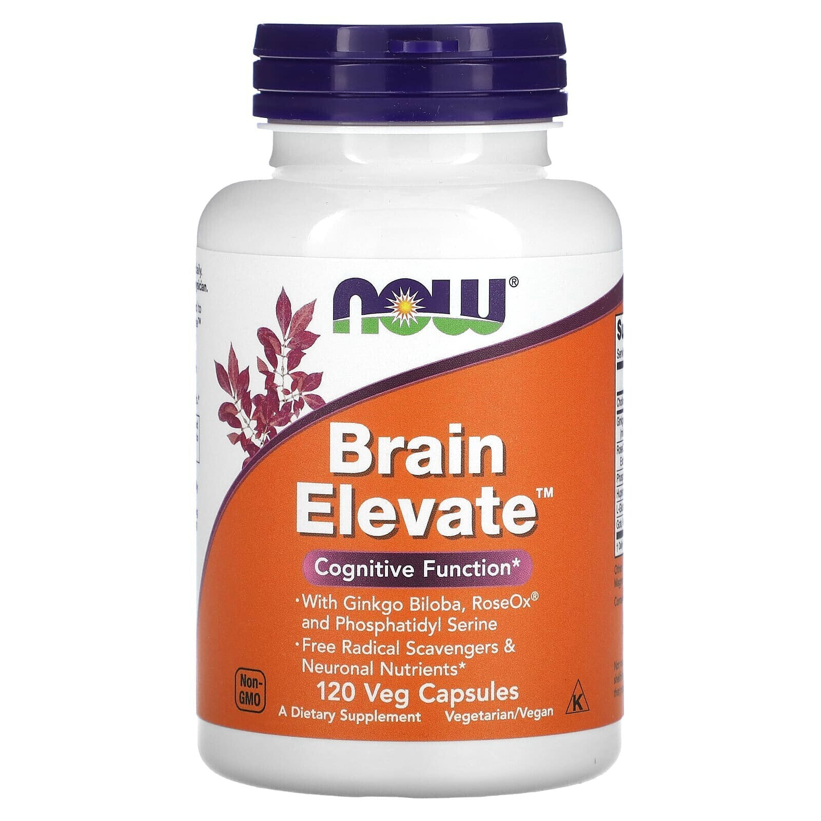 Now Foods, Brain Elevate, 60 растительных капсул