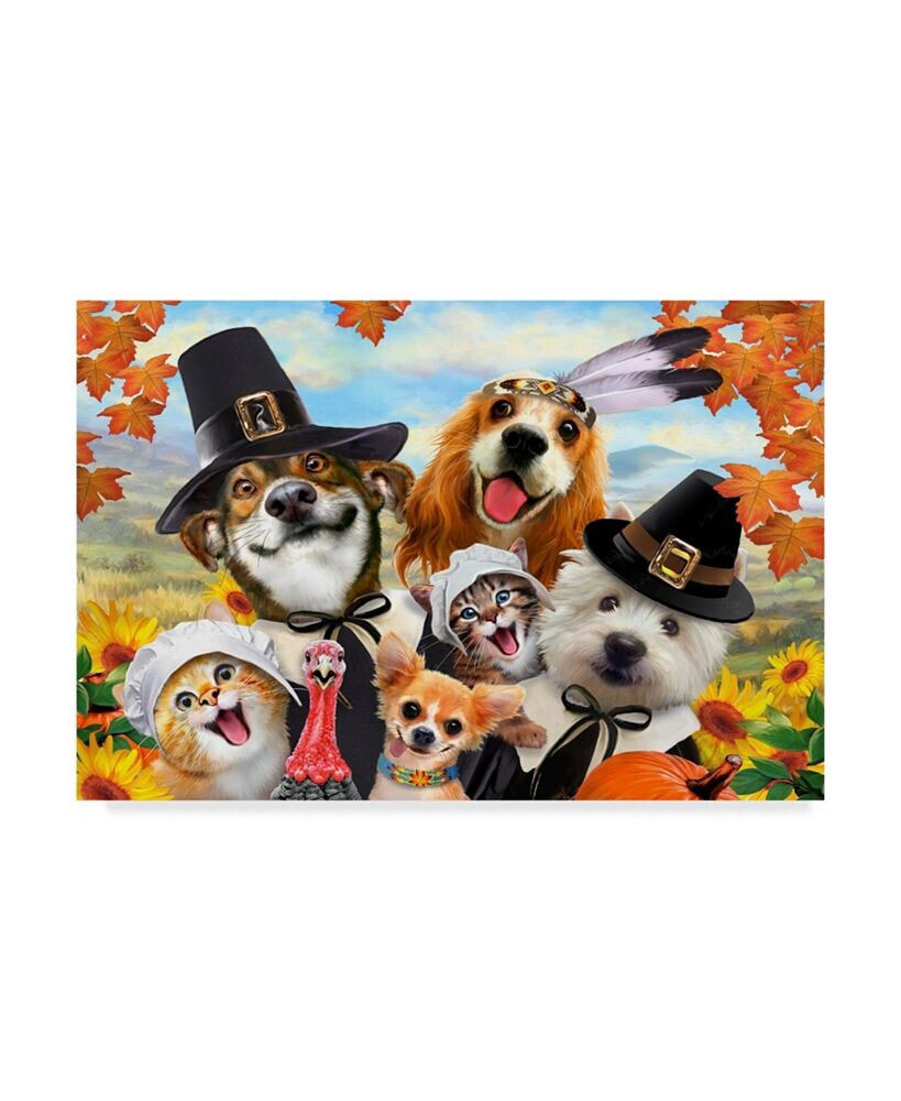 Trademark Global howard Robinson 'Autumn Dogs' Canvas Art - 32
