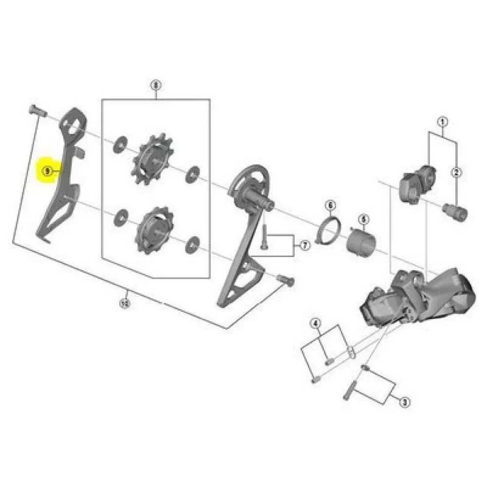 SHIMANO Ultegra/DI2 R8000/R8050/R7000 SS 11s Interior Pulley Carrier Leg