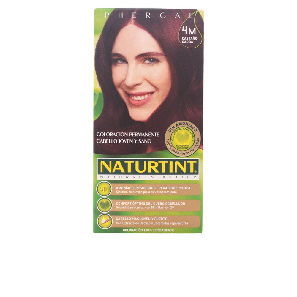 Naturtint Permanent Hair Color No. 4M Mahogany Chestnut Восстанавливающая перманентная краска для волос без аммиака, оттенок каштановый махагонный