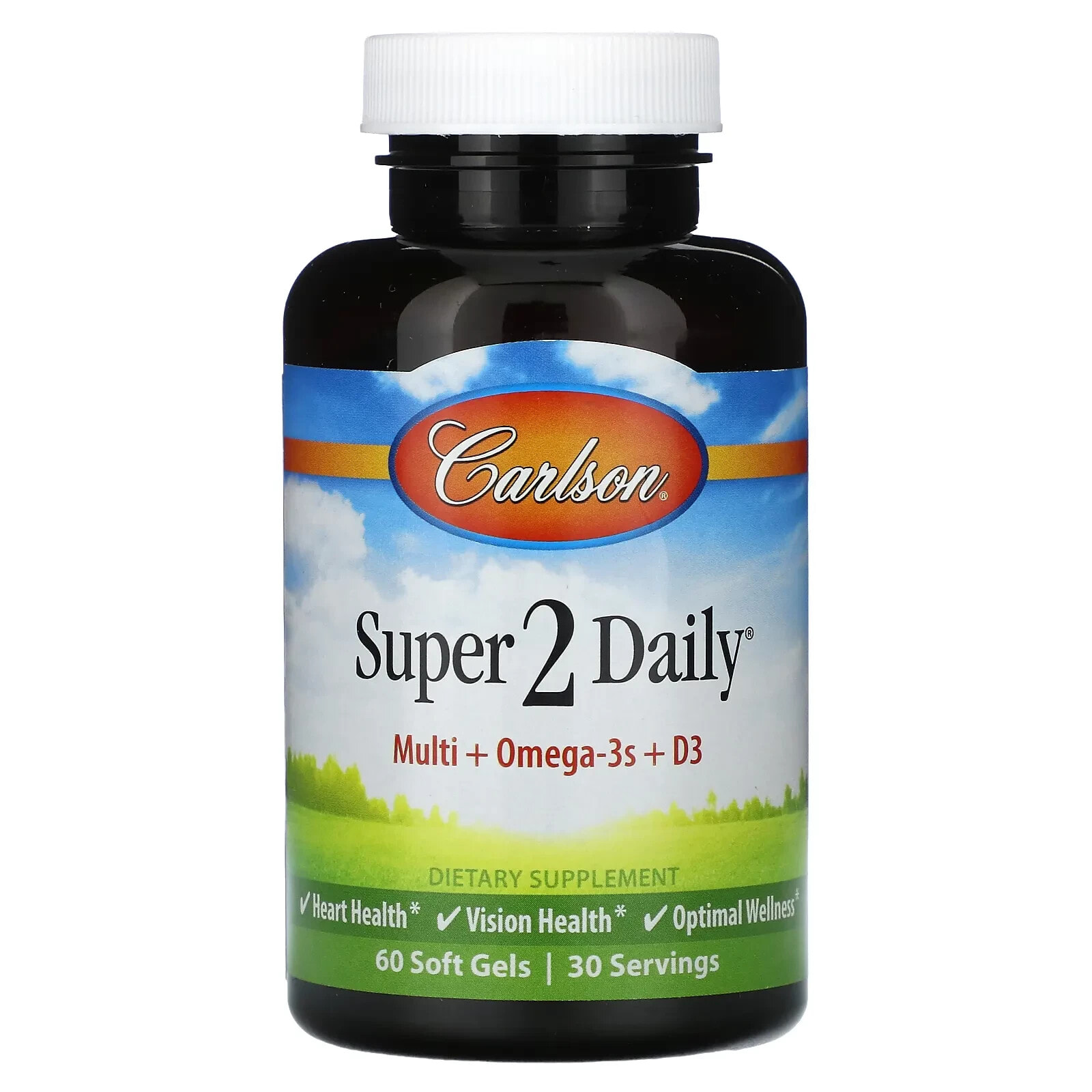 Carlson, Super 2 Daily, 120 Soft Gels