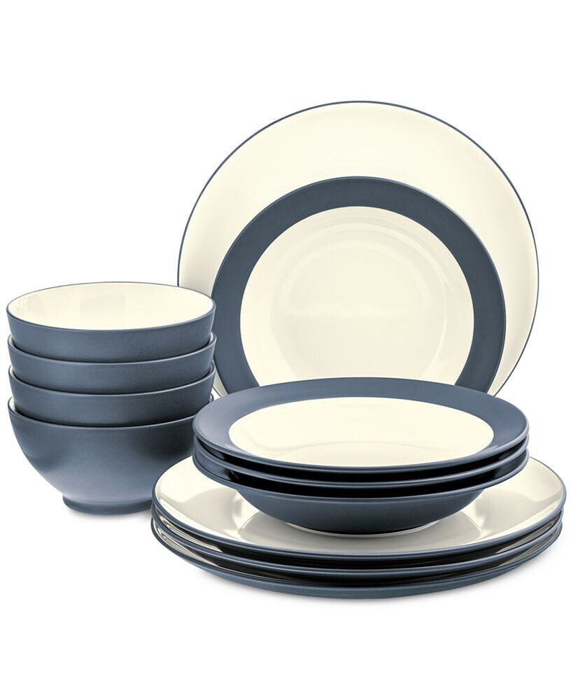 Noritake colorwave Coupe 12-Piece Dinnerware Set, Service for 4, Created for Macy's