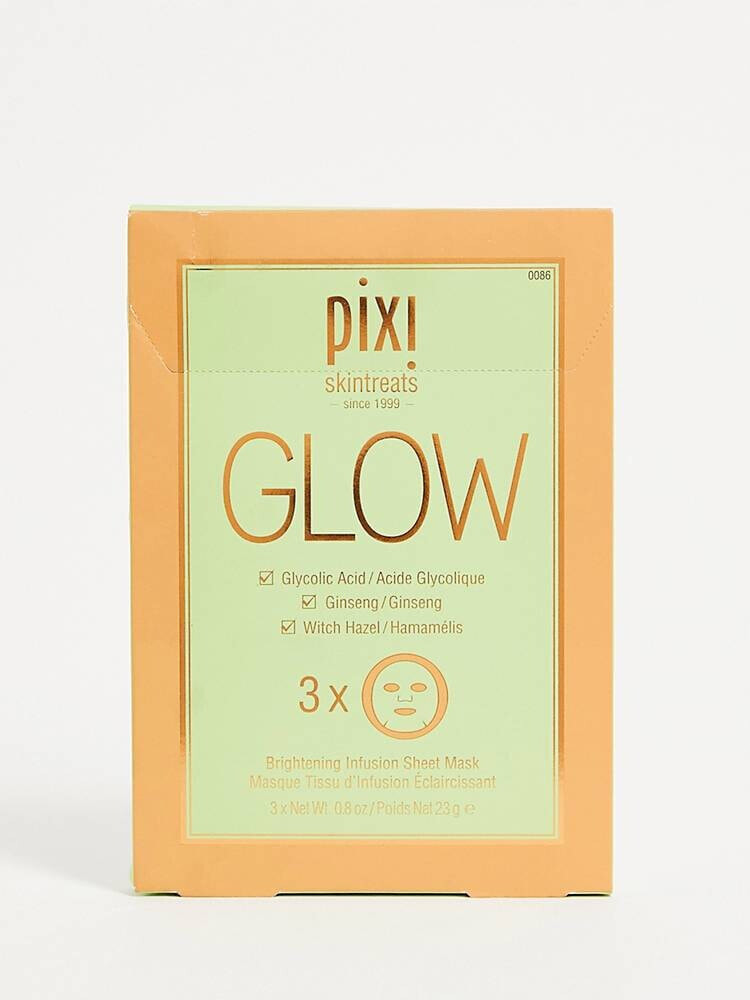 Pixi – Glow Boosting – Tuch-Gesichtsmaske mit Glykolsäure (3 Stck.)