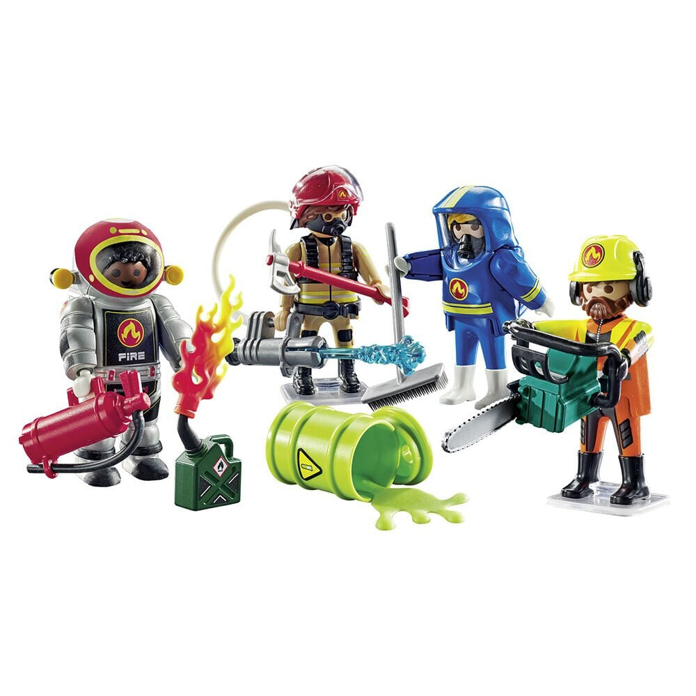 PLAYMOBIL My Figures Fire Brigade Construction Game