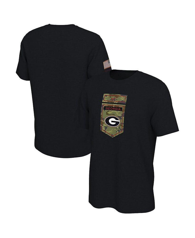 Men's Black Georgia Bulldogs Veterans Camo T-shirt