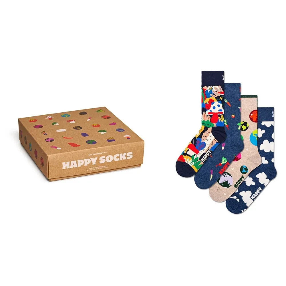 HAPPY SOCKS Wild And Frees Gift Set Half long socks 4 pairs