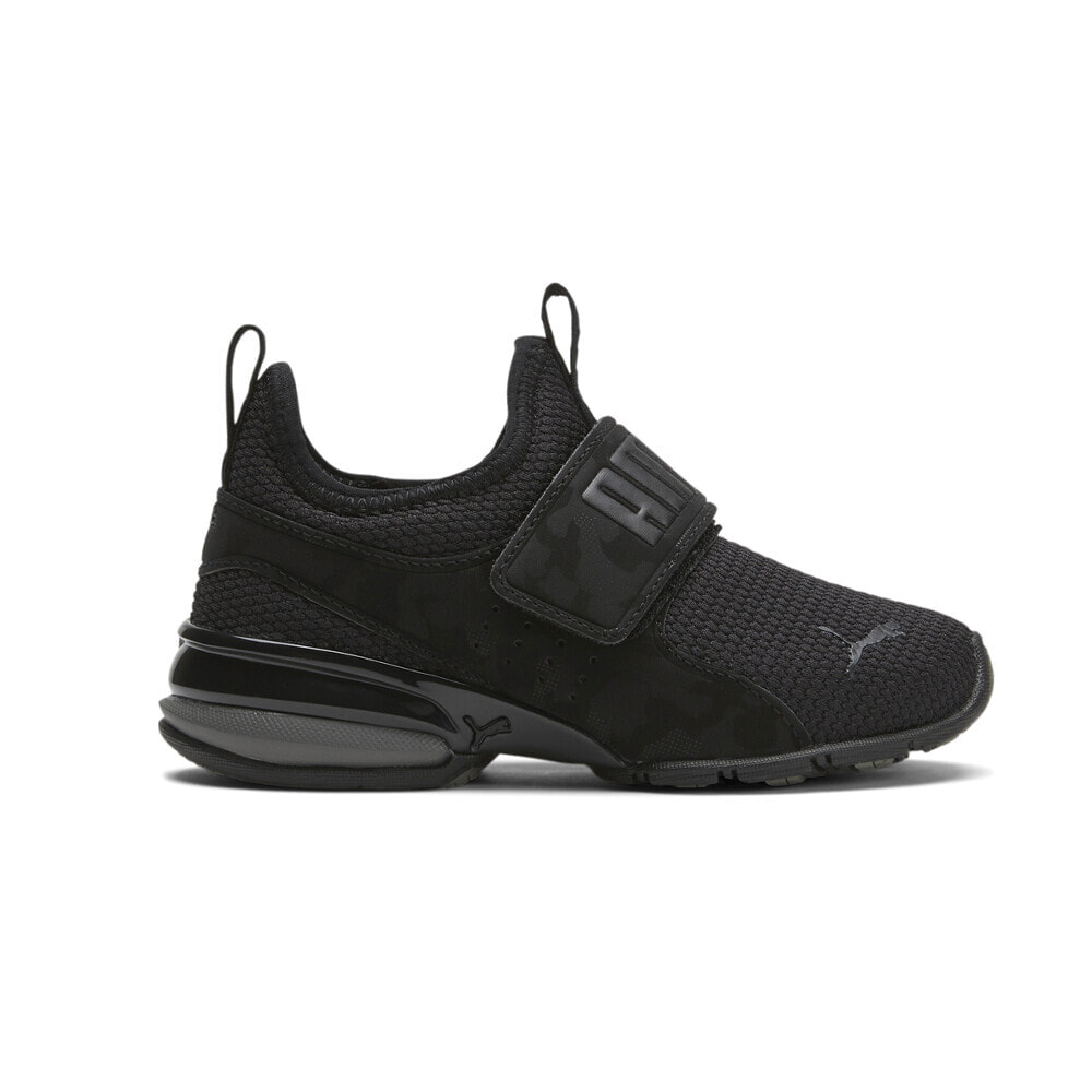 Puma Axelion Slip On Camo Ps Boys Black Sneakers Casual Shoes 37813501