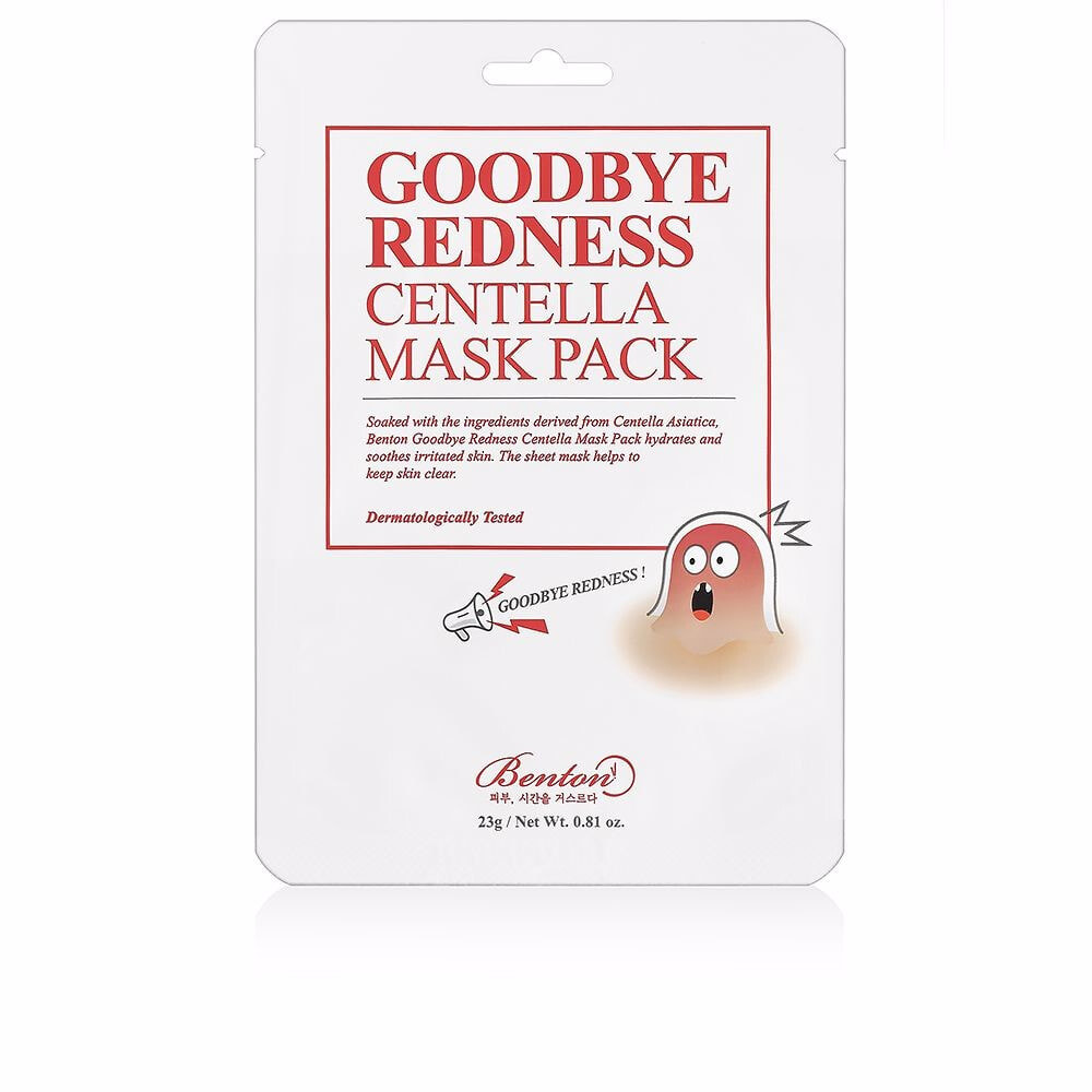 Корейская тканевая маска для лица или патчи Benton GOODBYE REDNESS CENTELLA mask 23 gr