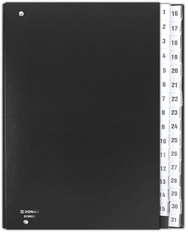 Donau CORRESPONDENCE FOLDER CARTON A4 1-31 BLACK (8696001-01)