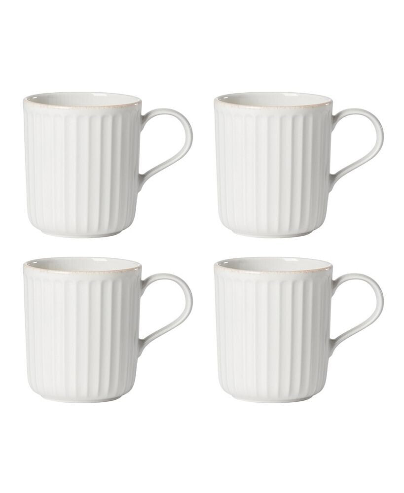 Lenox french Perle Solid 4 Piece Mug Set, Service for 4