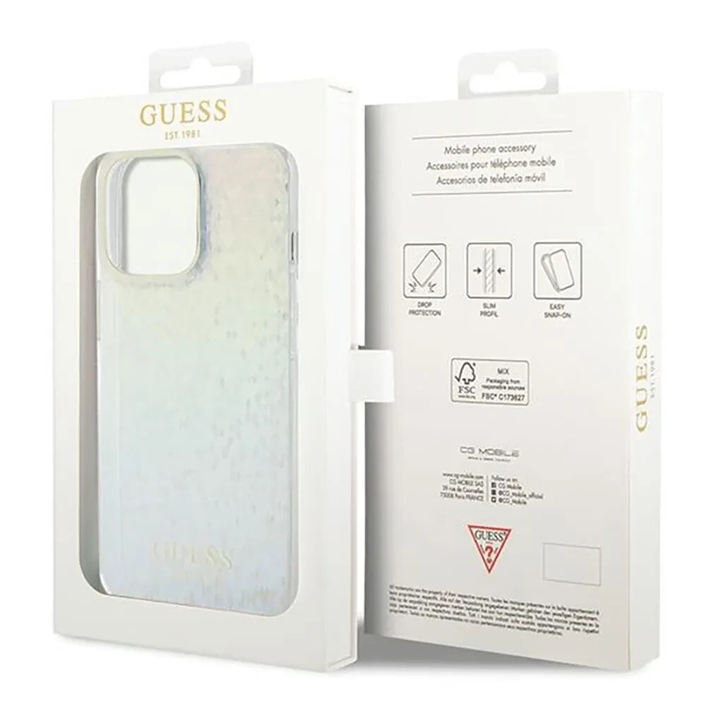 GUESS Guhcp15Xhdecmi iPhone 15 Pro Max 6.7 Iml Faceted MirrDisco Iridescent phone case