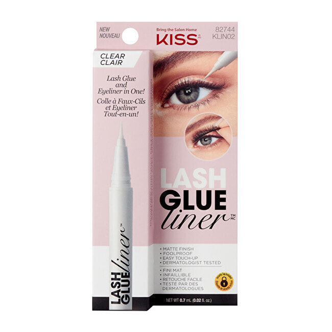 Накладные ресницы Kiss Eyelash glue with eyeliner Lash Glue Liner Clear 0.7 ml