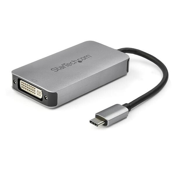 StarTech.com CDP2DVIDP USB графический адаптер 2560 x 1600 пикселей Черный, Серебряный