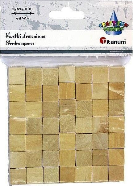 Titanum Kostki drewniane 15x15mm 49szt