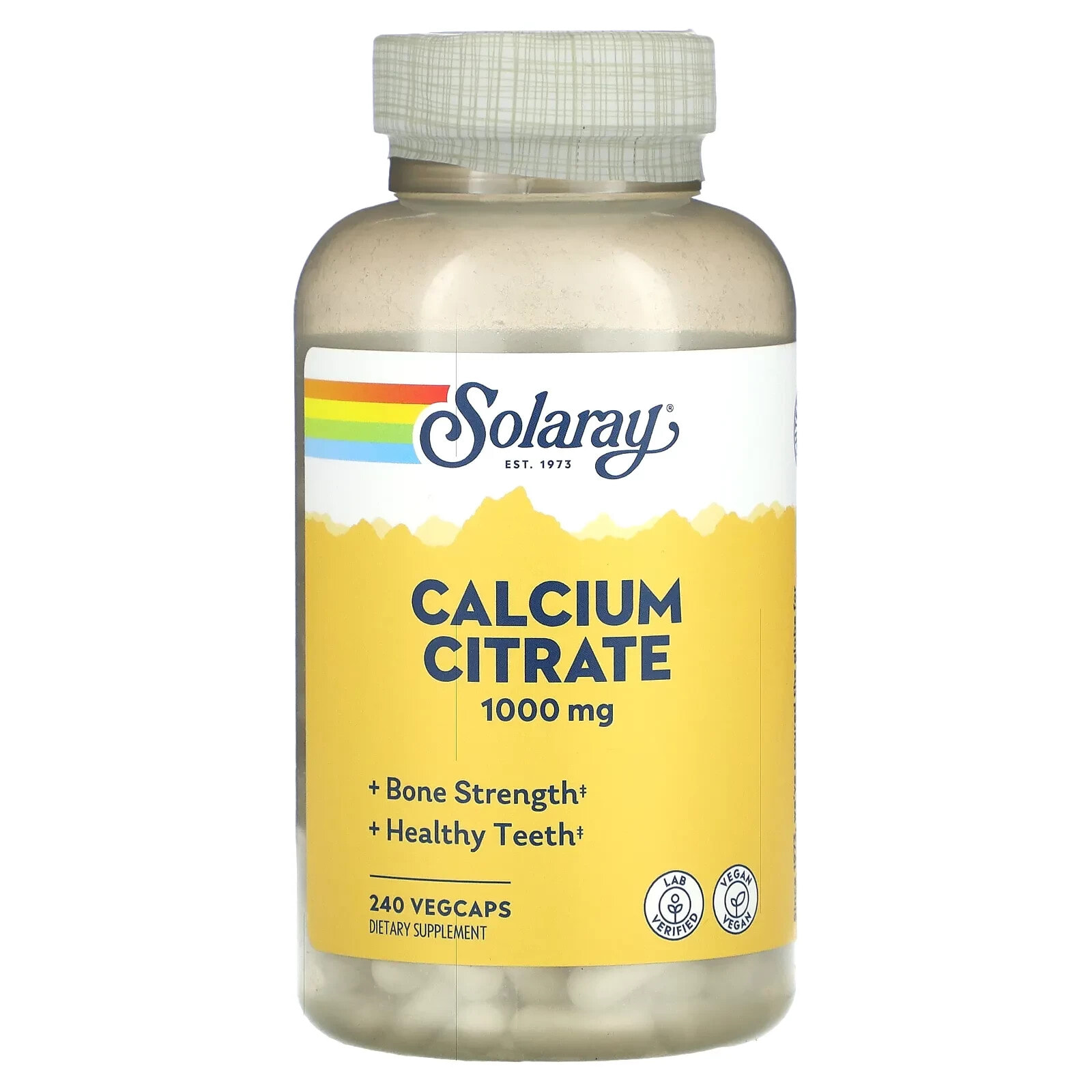 Calcium Citrate, 1,000 mg, 120 VegCaps (250 mg per Capsule)