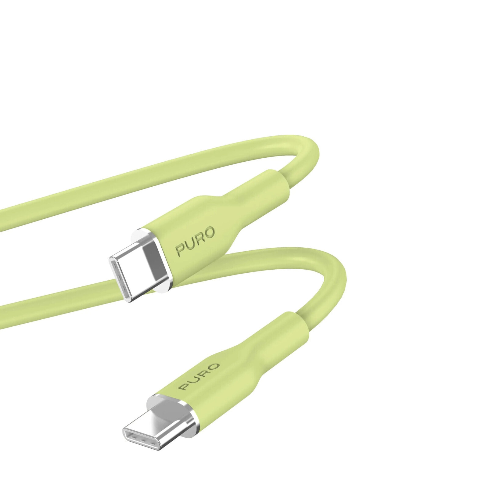 Puro „Kabelis USB Puro Kabelis PURO ICON“ minkštas USB-C/USB-C laidas, 1,5 m („Matcha Green“)