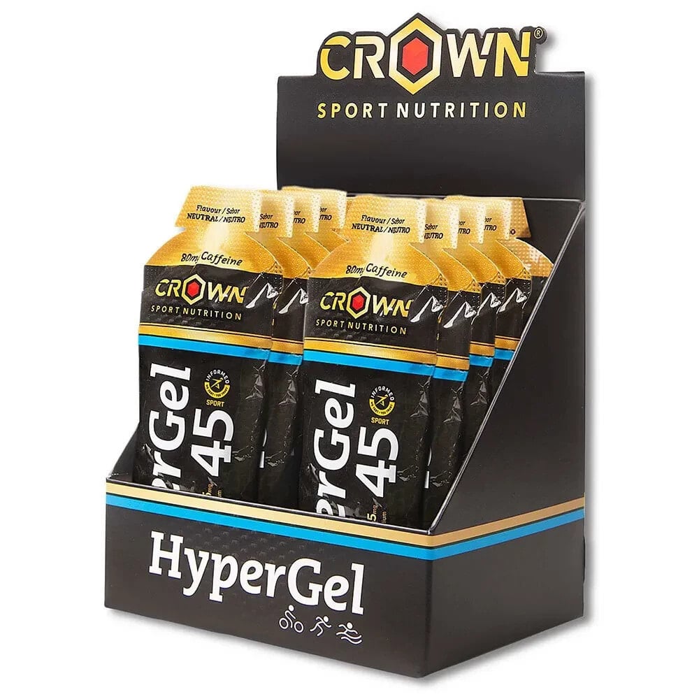 CROWN SPORT NUTRITION Hyper 45 Neutral Energy Gels Box 75g 10 Units