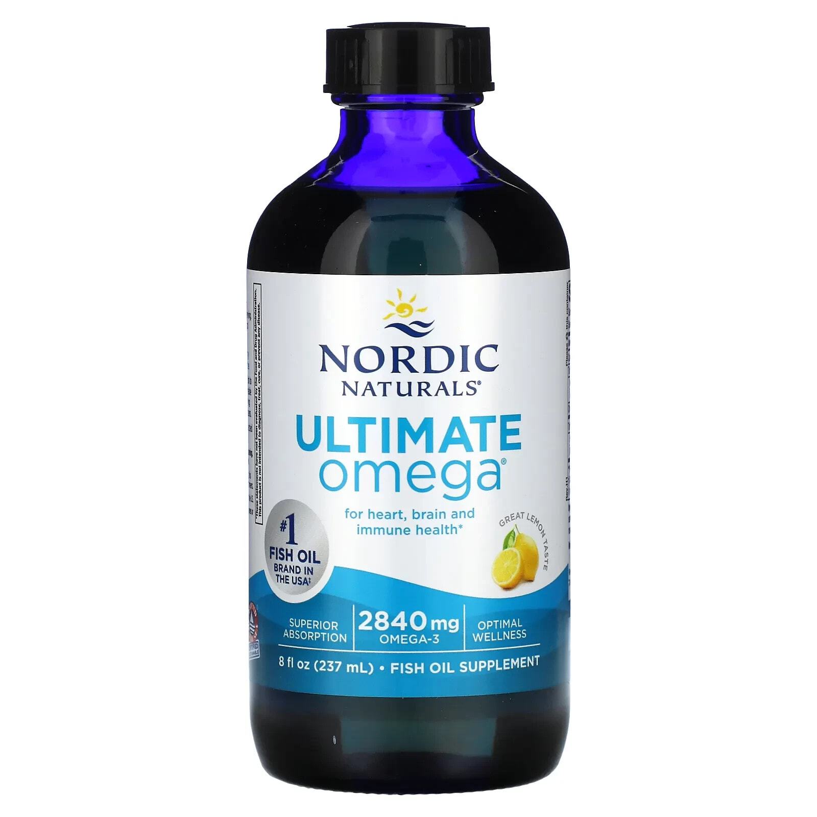 Nordic Naturals, Ultimate Omega, со вкусом лимона, 2840 мг, 119 мл (4 жидк. унции)