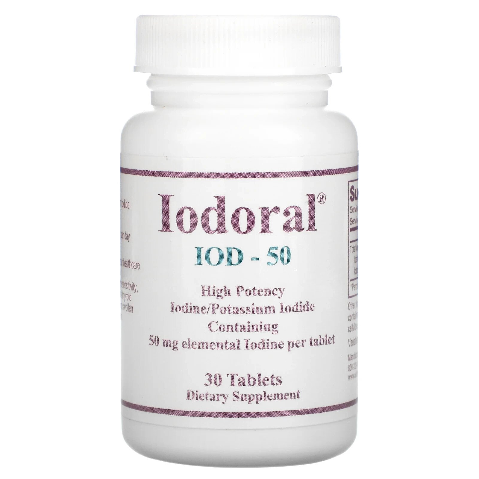 Iodoral®, High Potency, 50 mg, 90 Scored Tablets