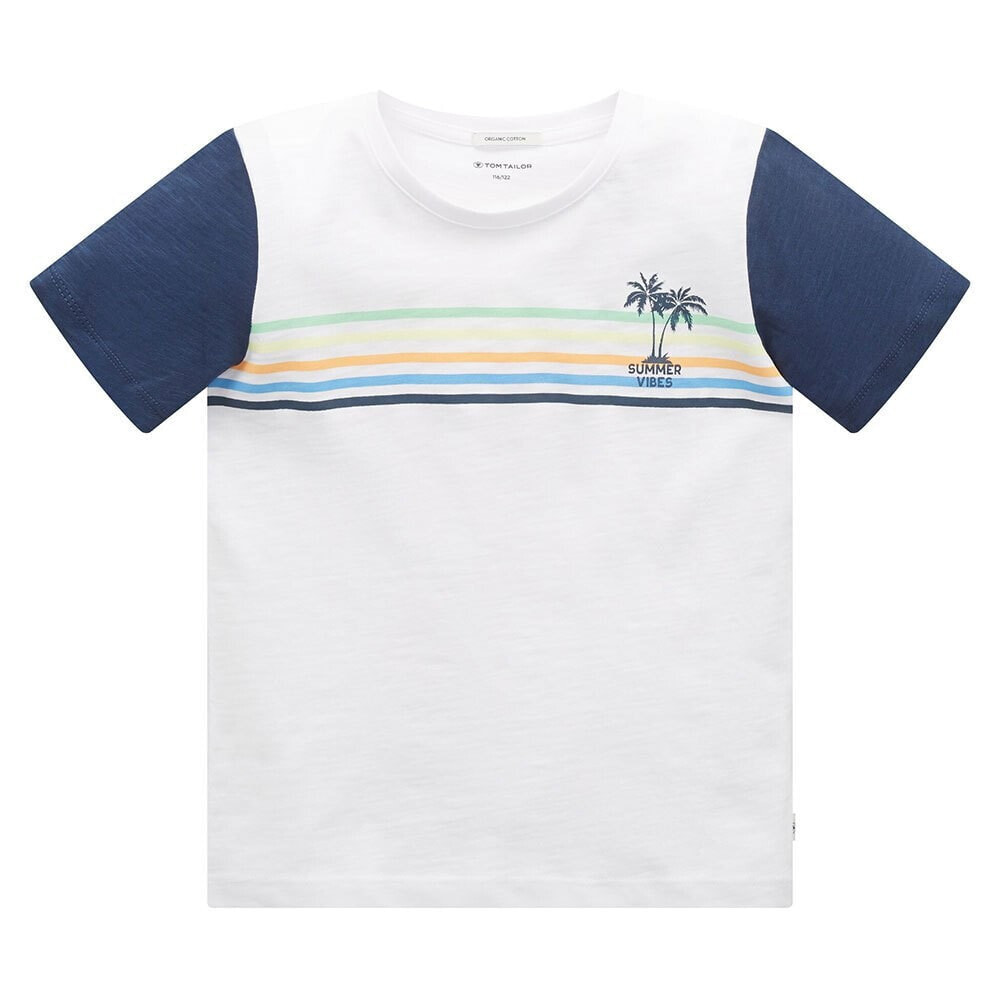 TOM TAILOR 1031856 Colorblock Short Sleeve T-Shirt