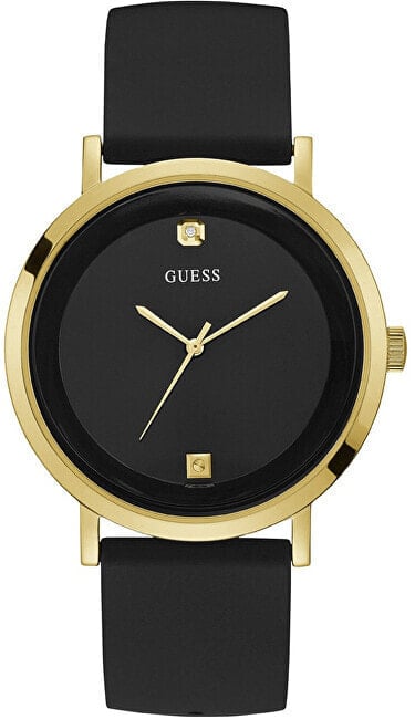 Мужские наручные часы с черным резиновым ремешком Guess W1264G1