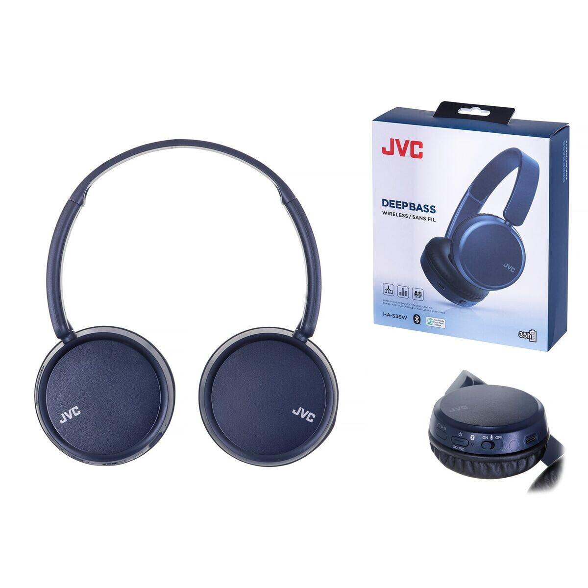 Bluetooth Headset with Microphone JVC HAS-36WAU Blue