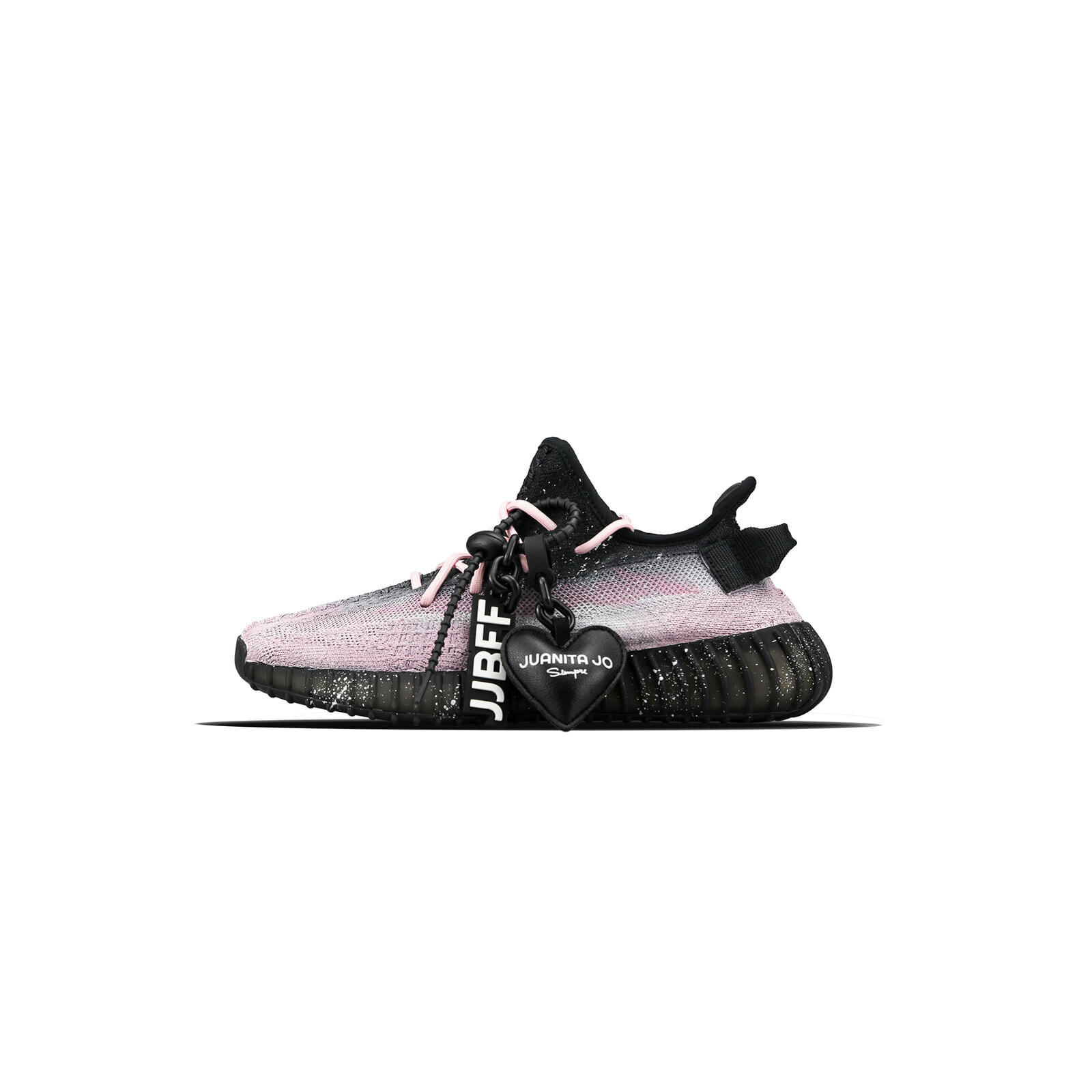 Adidas Originals Yeezy Boost 350 V2 Casual Shoes Unisex Low-Top Black Pink/White