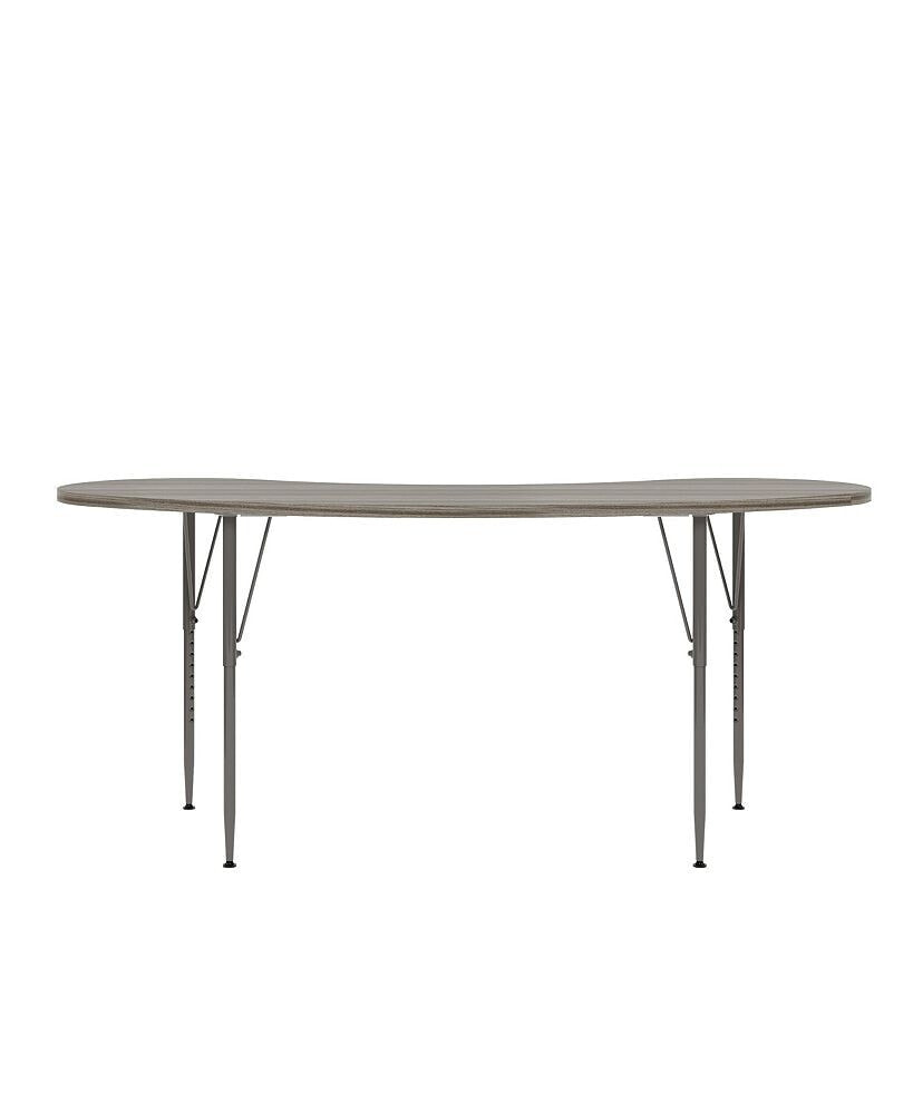 Tot Mate curved Table, Adjustable Height Legs, Table Top Height Range 21