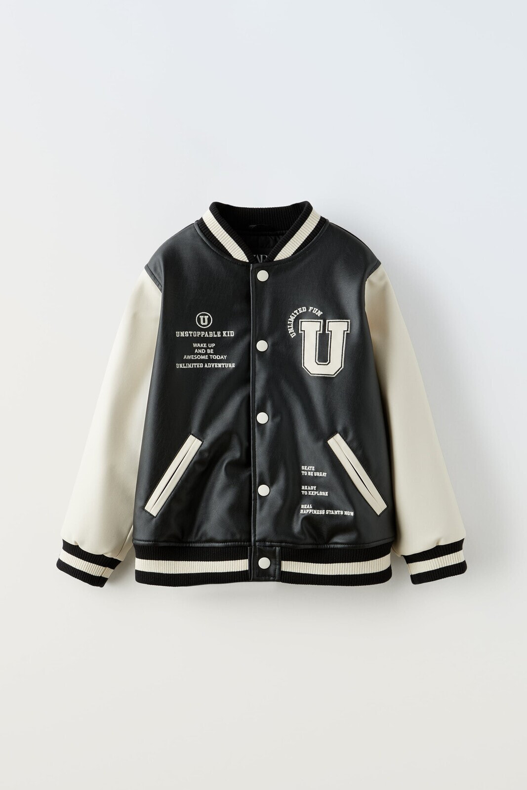 Bomber jacket with contrast embroidery
