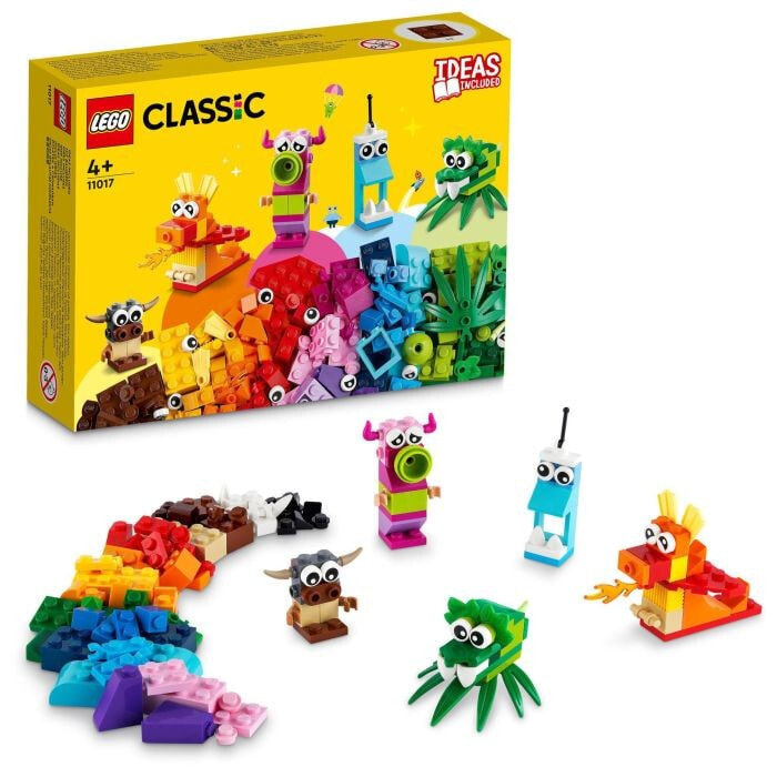 Конструктор LEGO LEGO 11017 Classic Kreative Monster, Baukasten, 5 Mini-Monster-Spielzeuge zum Bauen, ab 4 Jahren