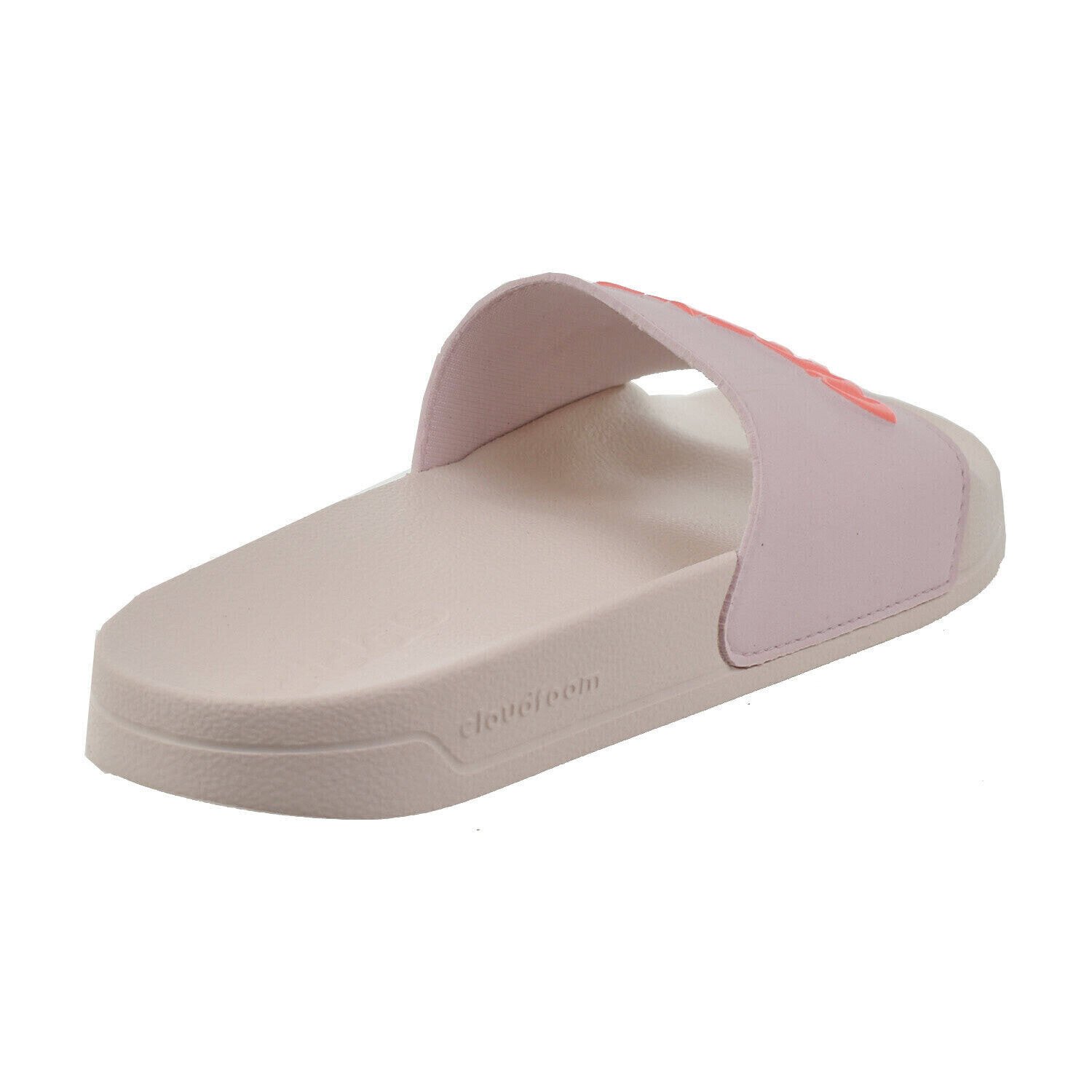 Pink and sales white adidas sliders