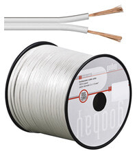Wentronic Speaker Cable - white - OFC CU - 100 m spool - diameter 2 x 0.5 mm2 - Eca - Oxygen-Free Copper (OFC) - 100 m - White